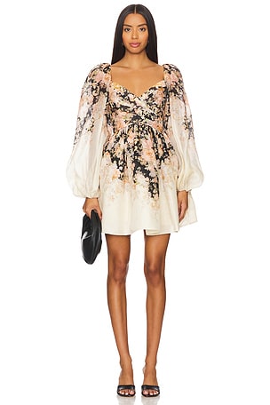 Illustration Draped Mini Dress Zimmermann