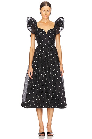 ROBE MI-LONGUE CRUSH FRILLED Zimmermann