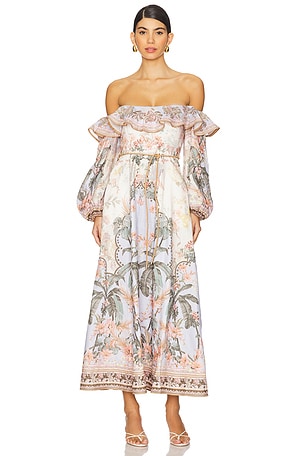 Wylie Off-Shoulder Midi Dress Zimmermann