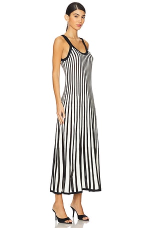 Zimmermann Wylie Stripe Knit Tank Dress in Black