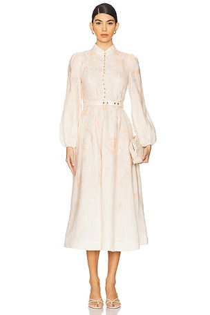 Crush Buttoned Midi Dress Zimmermann