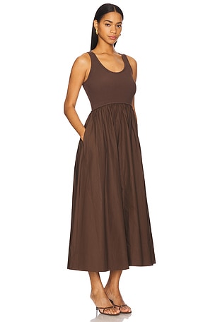 Zimmermann Poplin Racer Dress in Chocolate