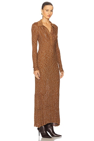 Zimmermann Mouline Midi Dress in Orange,Brown