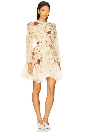 Zimmermann Panelled Mini Dress in Cream