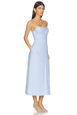 Zimmermann Luna Midi Dress in Baby Blue