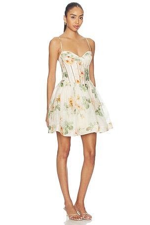 Zimmermann Carousel Corset Mini Dress in Cream