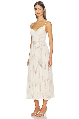 Zimmermann Sunray Pleated Picnic Dress in Cream. Size 0 / XS. Also