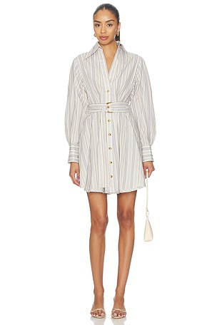 Stripe Tuck Mini Dress Zimmermann