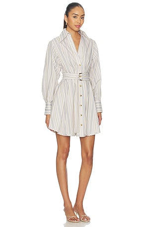 Zimmermann PLISSÉ ET FRONCÉ STRIPE TUCK en Bleu,Vert