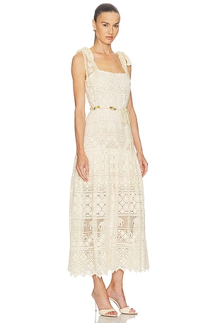 Zimmermann Indra Lace Maxi Dress in Cream