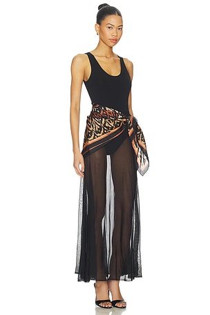 Zimmermann Aster Scarf Maxi Dress in Black