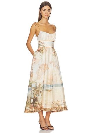 Zimmermann Mahon Picnic Dress in Blue. Size 0 / XS. Also