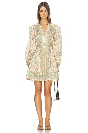Roselight Plunge Mini Dress Zimmermann