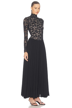 Zimmermann Lace Jersey Dress in Black