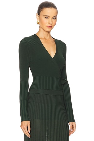 Zimmermann Wrap Cardigan in Dark Green