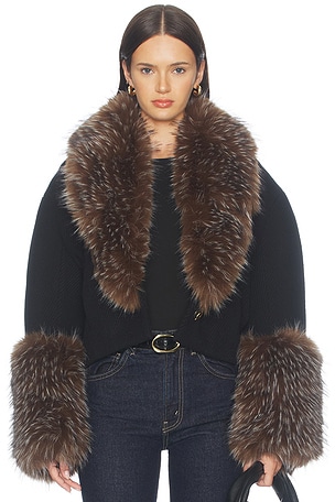 Valiant Faux Fur Collar Jacket Zimmermann
