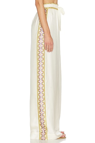 Zimmermann Luna Retro Track Pant in Neutral. Size 0 / XS. Also