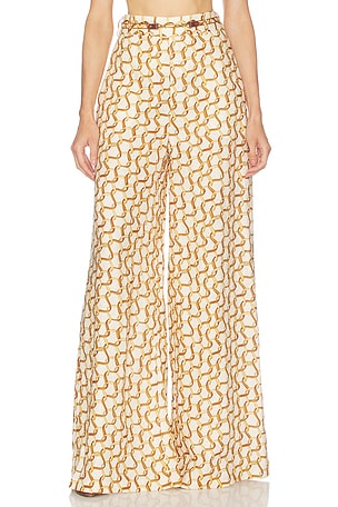 PANTALON JAMBES LARGES AVEC CEINTURE Zimmermann