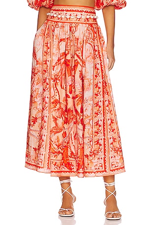 Yoke Midi Skirt Zimmermann