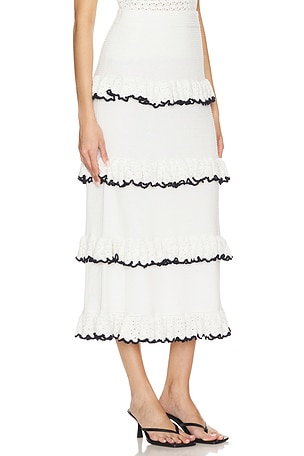 Zimmermann Halliday Scallop Frill Skirt in White