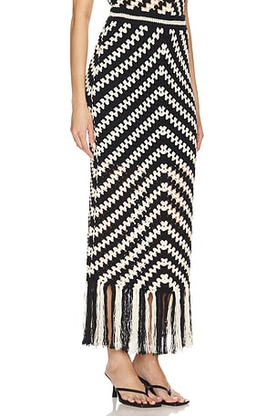 Zimmermann Halliday Hand Crochet Skirt in Black