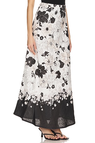 Zimmermann Pop Bias Midi Skirt in Black