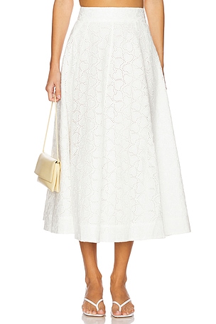 FALDA MIDI CRUSH EMBROIDERED Zimmermann