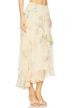 Zimmermann Illuminate Asymmetric Skirt in Yellow