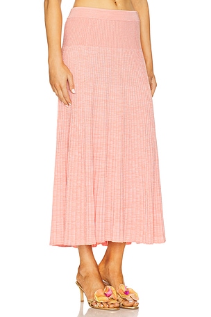 Zimmermann Illuminate Mouline Skirt in Blush