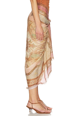 Zimmermann Printed Cotton Pareo in Ivory