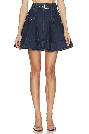 Denim Cargo Mini Skirt Zimmermann