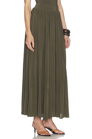 Zimmermann Gathered Skirt in Olive