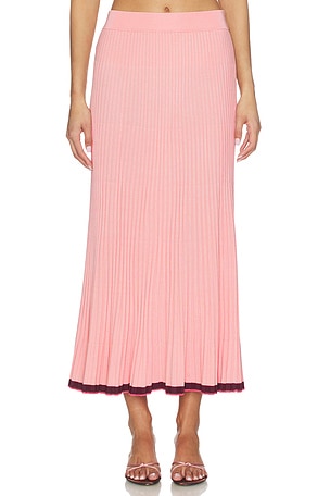 Contrast Rib Midi Skirt Zimmermann