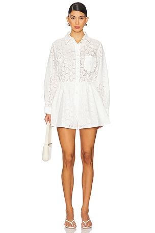 Crush Embroidered Playsuit Zimmermann