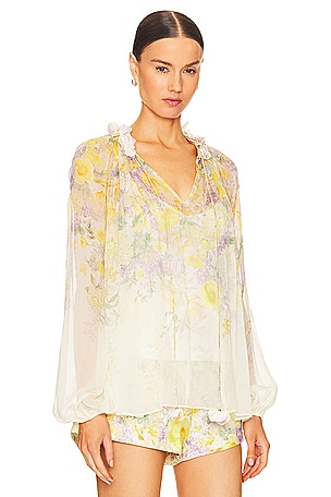 Zimmermann Harmony Billow Blouse in Yellow