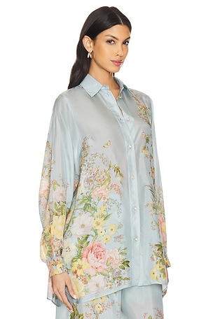 Zimmermann Waverly Relaxed Shirt in Blue