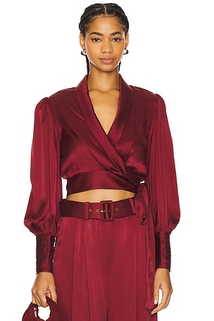 Petite Silk Wrap Top Zimmermann