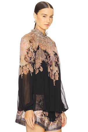 Zimmermann Illustration Billow Blouse in Black