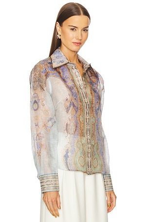 Zimmermann Eden Body Shirt in Blue