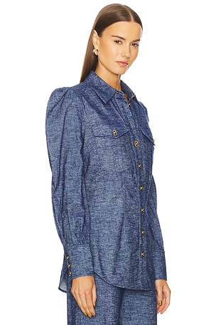 Zimmermann Eden Chambray Tunic in Blue