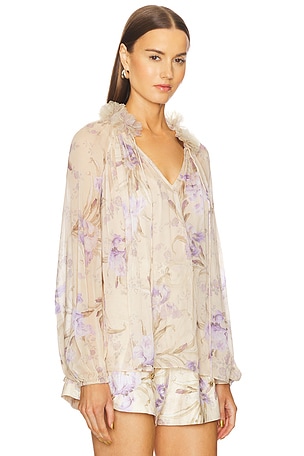 Zimmermann Eden Billow Blouse in Nude