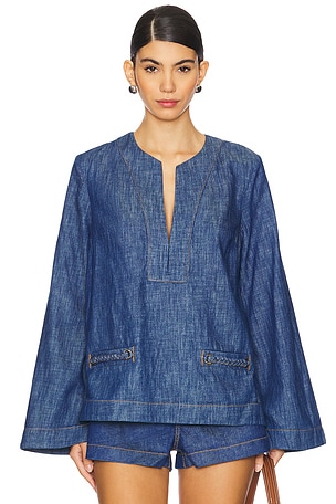 Wylie Denim Tunic Top Zimmermann