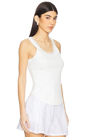 Zimmermann Illuminate Embellished Tank in Ivory