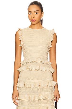Lace Frill Halter Top Zimmermann
