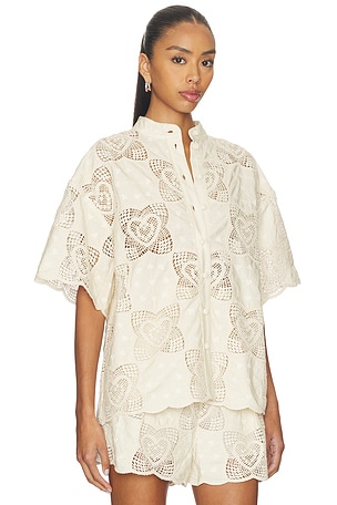 Zimmermann Wanderlust Shirt in Cream