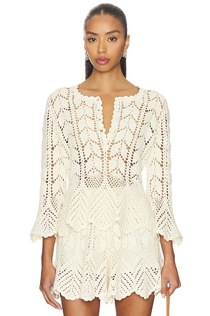 Awaken Lace Crochet Top Zimmermann