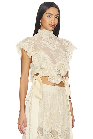 Zimmermann Luna Lace Bodice in Cream. Size 0 / XS. Also