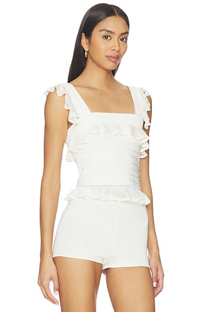 Zimmermann Luna Lace Frill Cami in Ivory