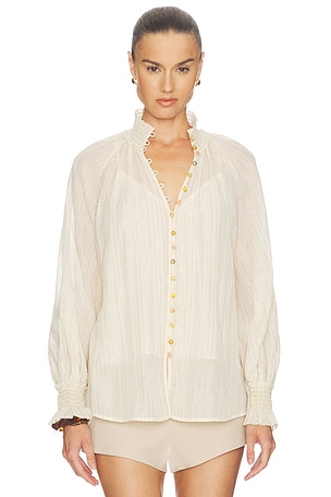 Zimmermann Aster Blouse in Cream