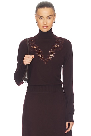 Valiant Merino Lace Turtleneck Zimmermann